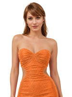 Cut-out Shining Mini Dress 