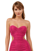 Cut-out Shining Mini Dress 