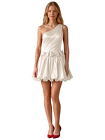 One-Shoulder Bow Mini Dress 