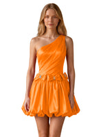 One-Shoulder Bow Mini Dress 