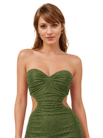 Cut-out Shining Mini Dress 