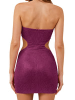 Cut-out Shining Mini Dress 
