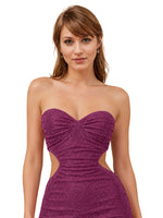 Cut-out Shining Mini Dress 