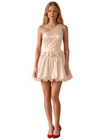 One-Shoulder Bow Mini Dress 