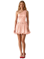 One-Shoulder Bow Mini Dress 