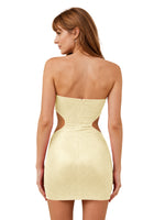 Cut-out Shining Mini Dress 