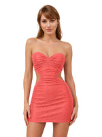 Cut-out Shining Mini Dress 