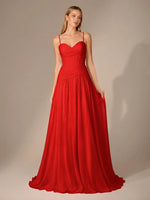 Chiffon Bridesmaid Dress with Ruched Design 