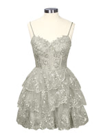 Sequin Appliques Mini Dress 