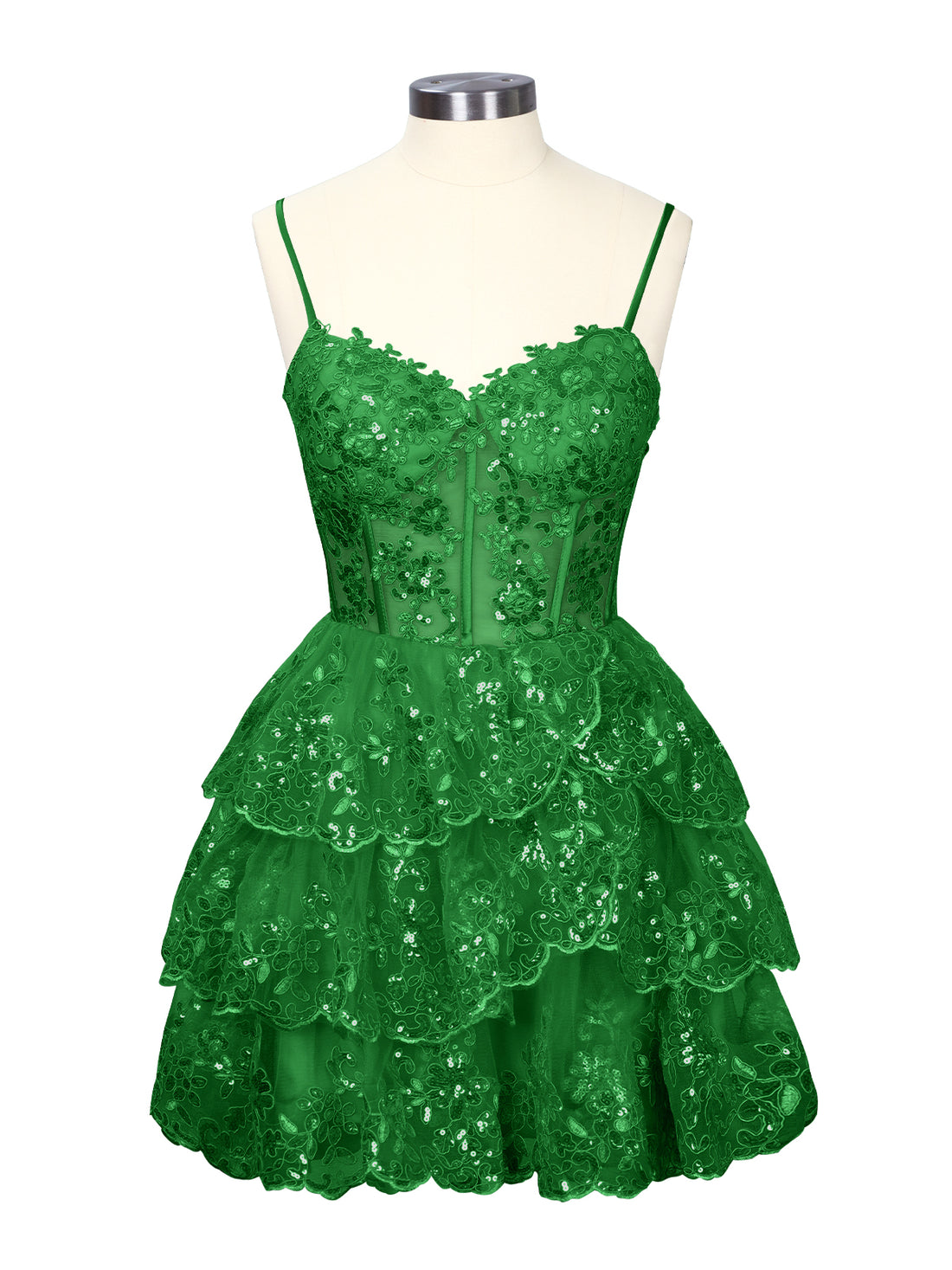 Sequin Appliques Mini Dress 