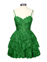 Sequin Appliques Mini Dress 