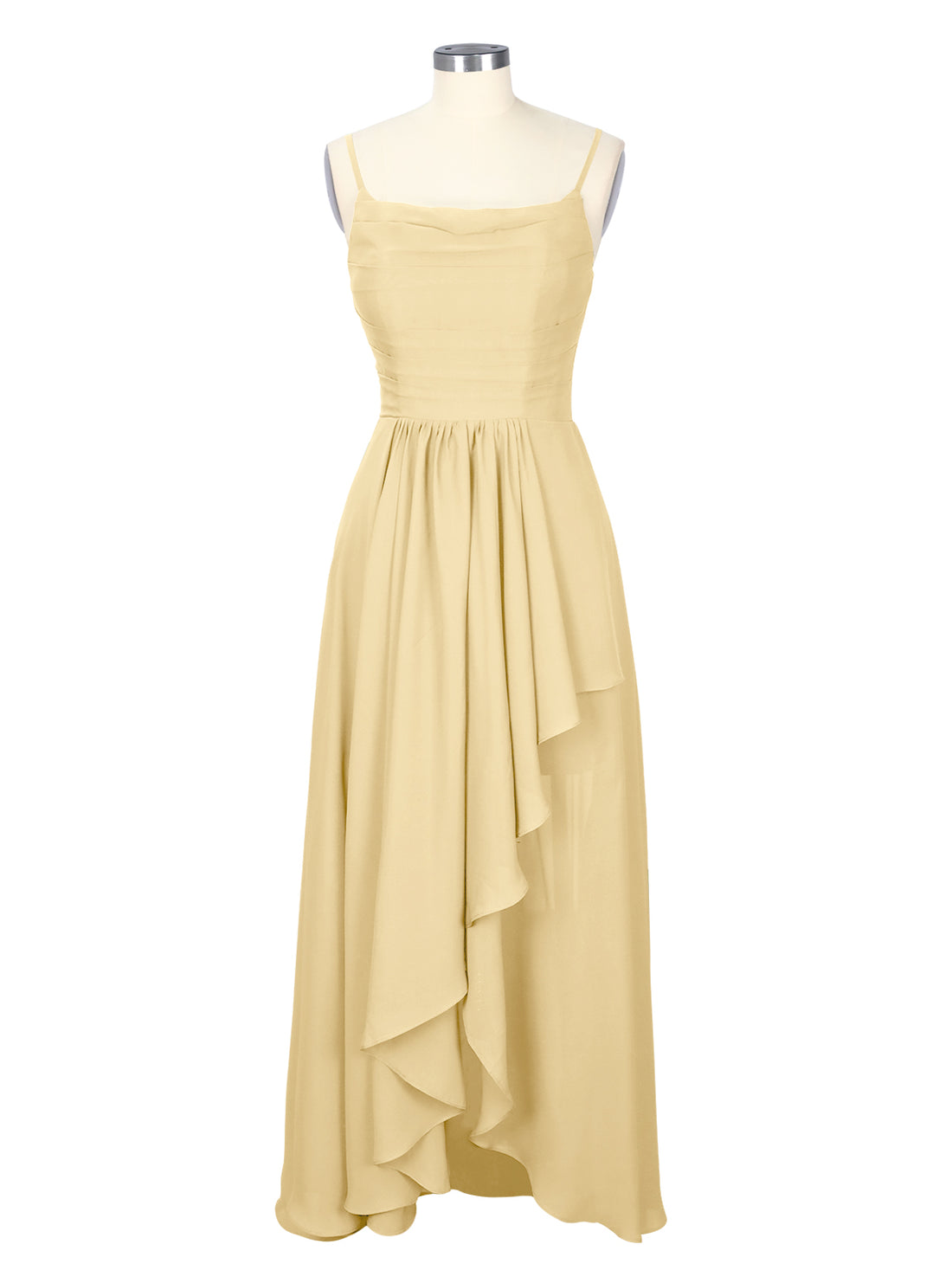 Spaghetti Asymmetrical Bridesmaid Dress 