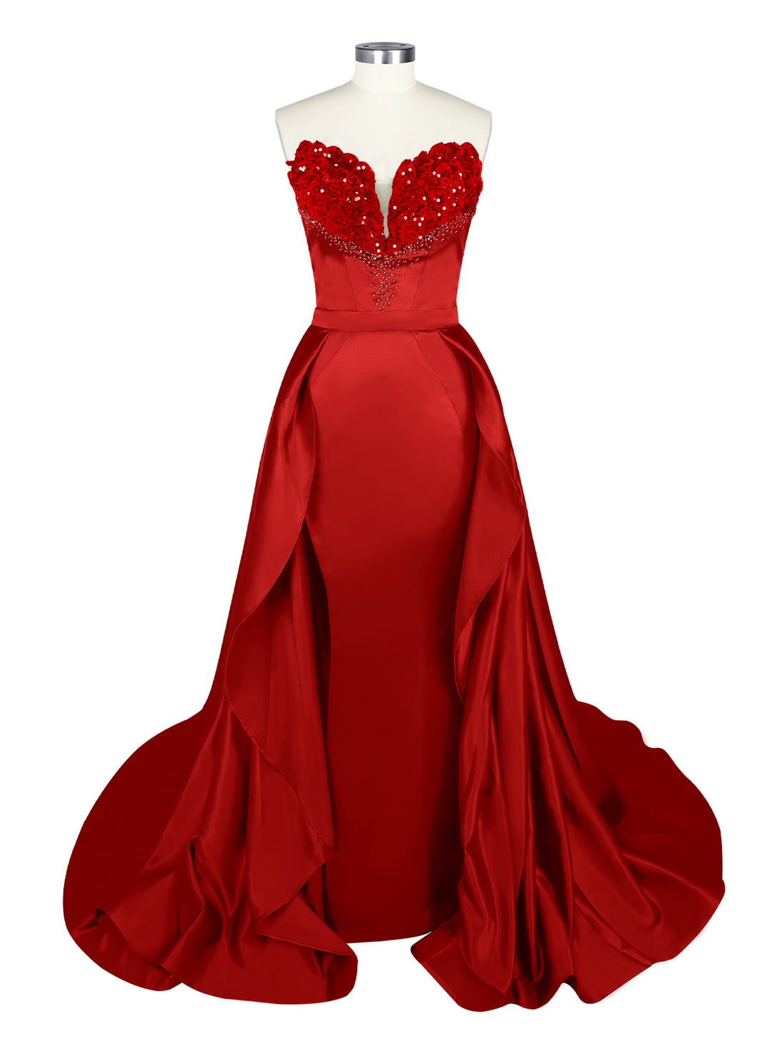 Strapless Sequin Prom Dress 