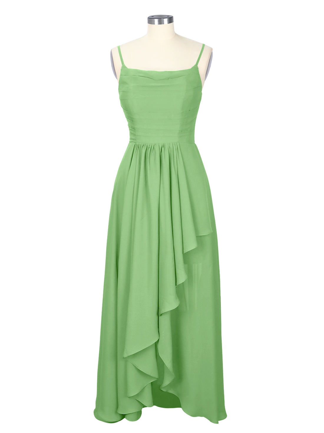 Spaghetti Asymmetrical Bridesmaid Dress 