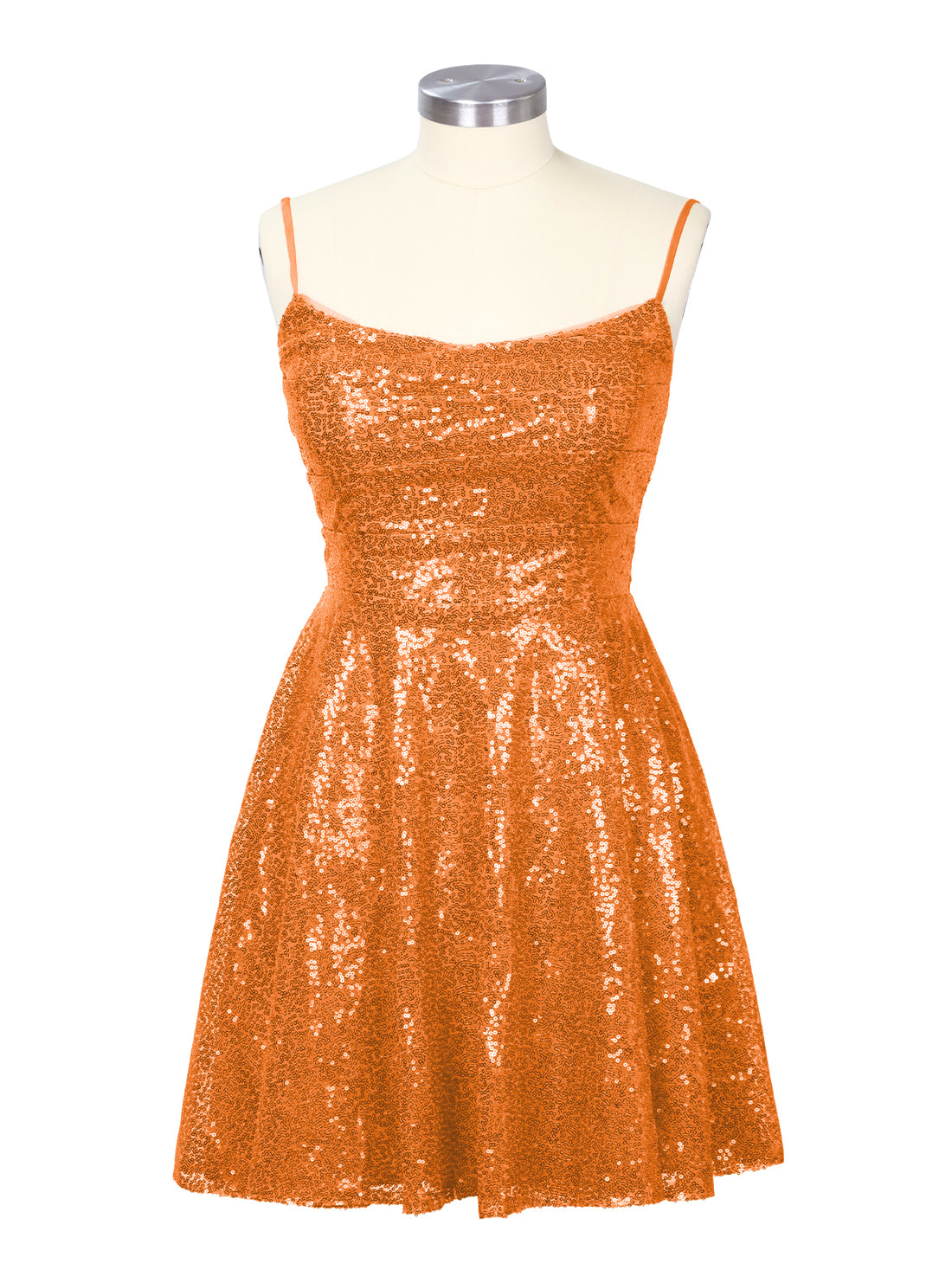 Sequin Scoop Neckline Mini Dress 