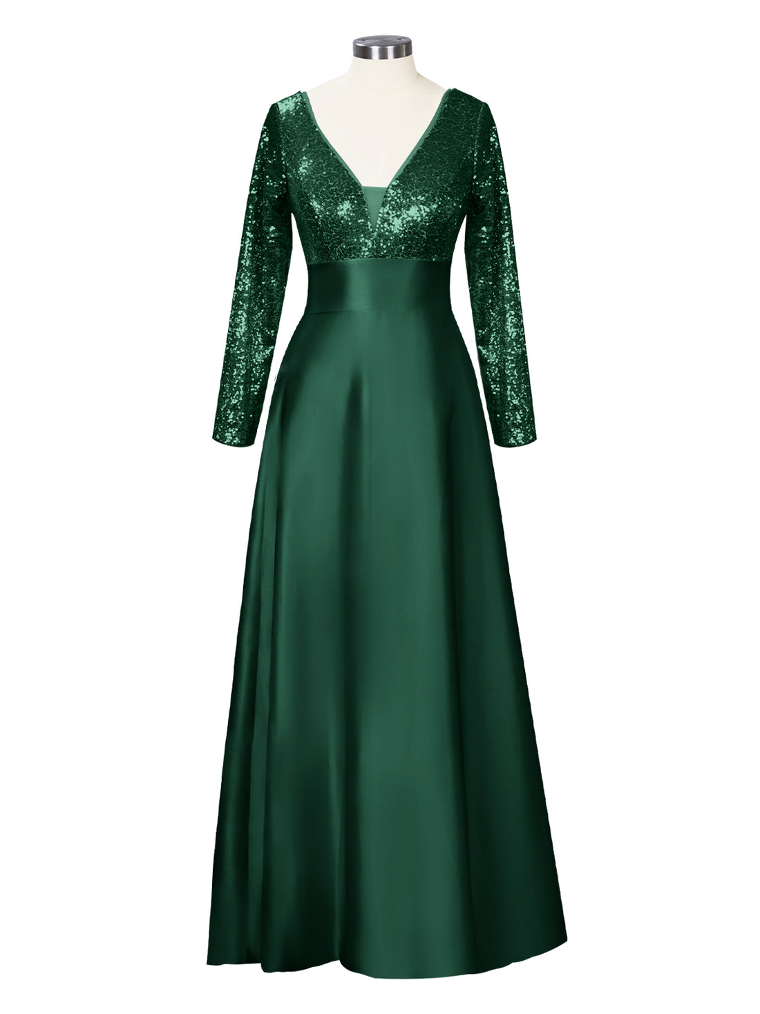 Long Sleeveless Sequin Prom Dress 