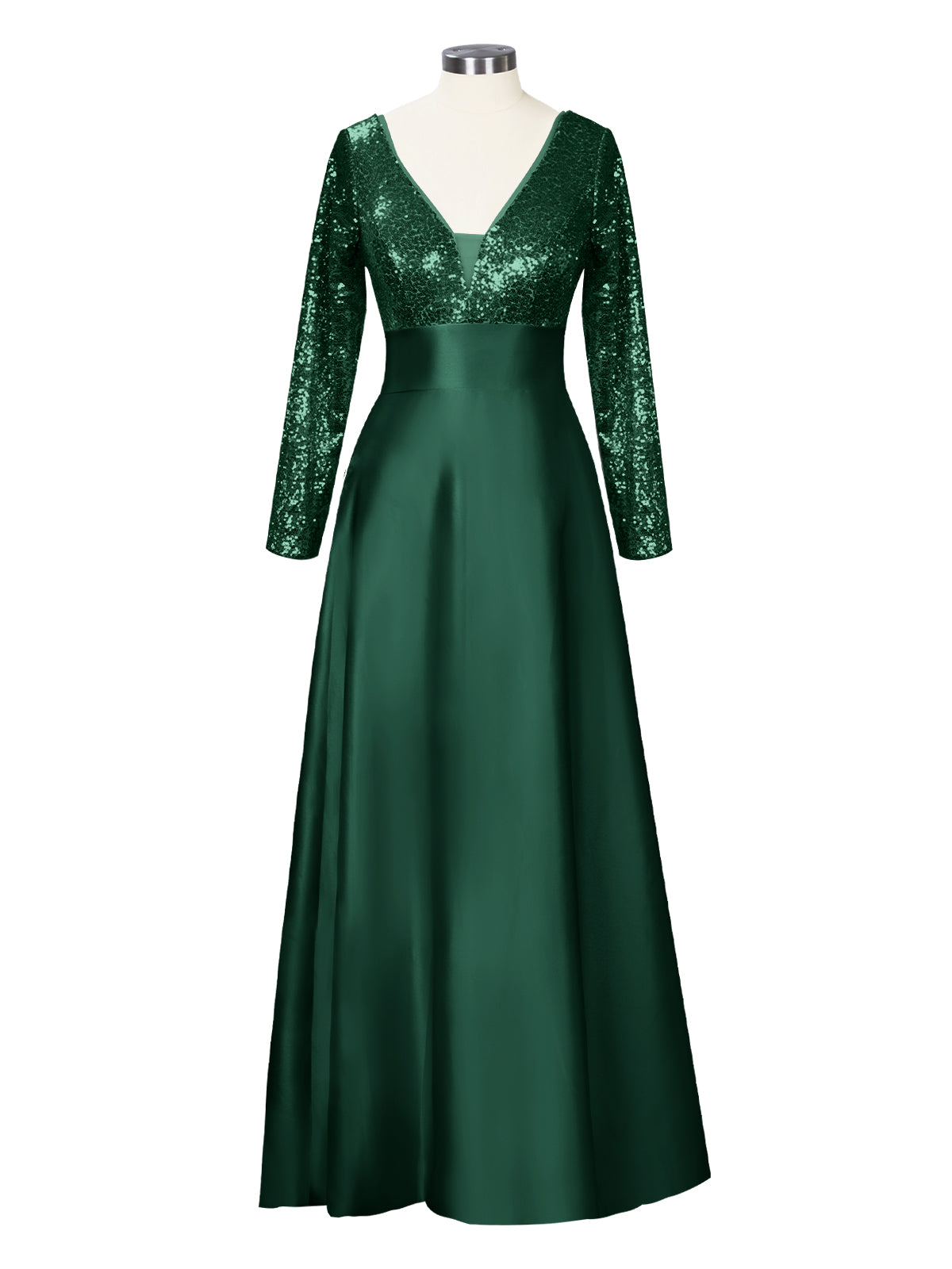 Long Sleeveless Sequin Prom Dress 