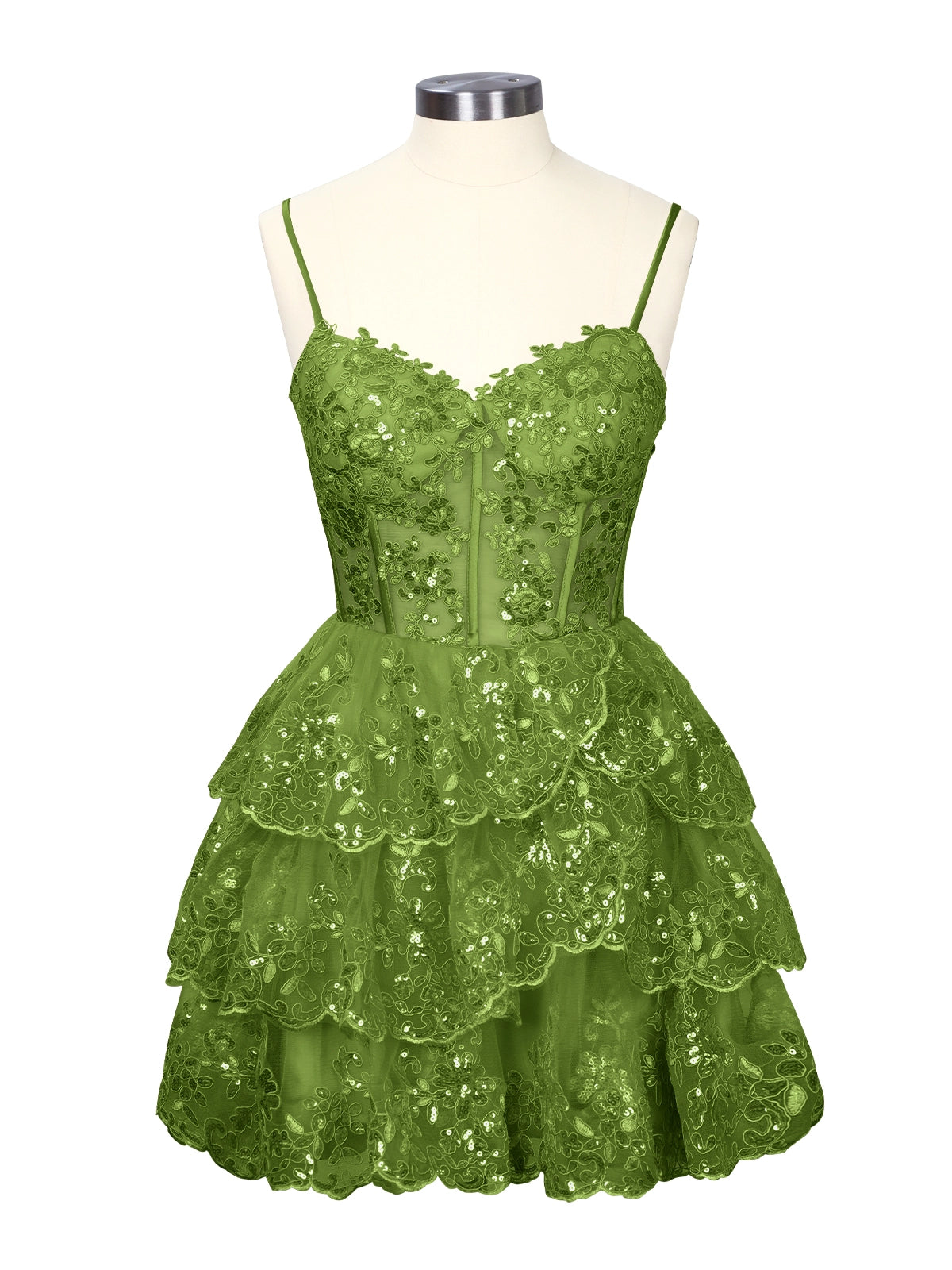Sequin Appliques Mini Dress 