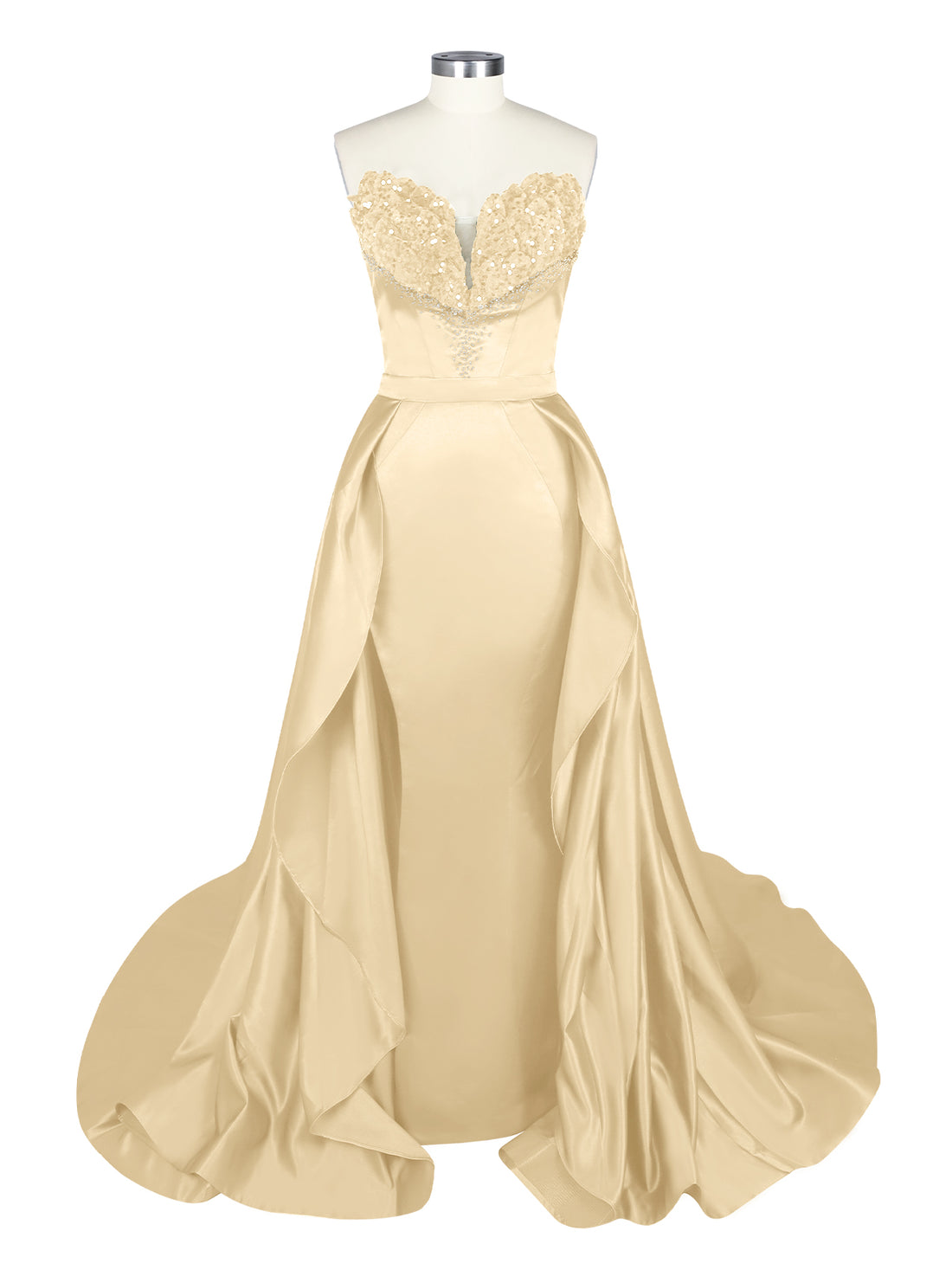 Strapless Sequin Prom Dress 