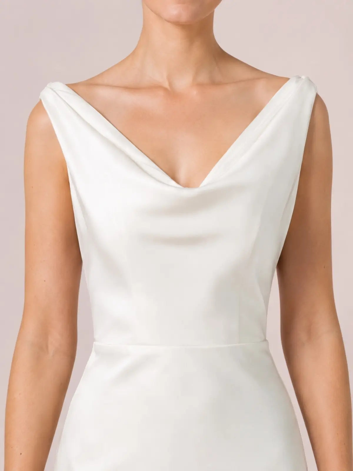 Minimalist A-Line Wedding Dress with Sweep Train
