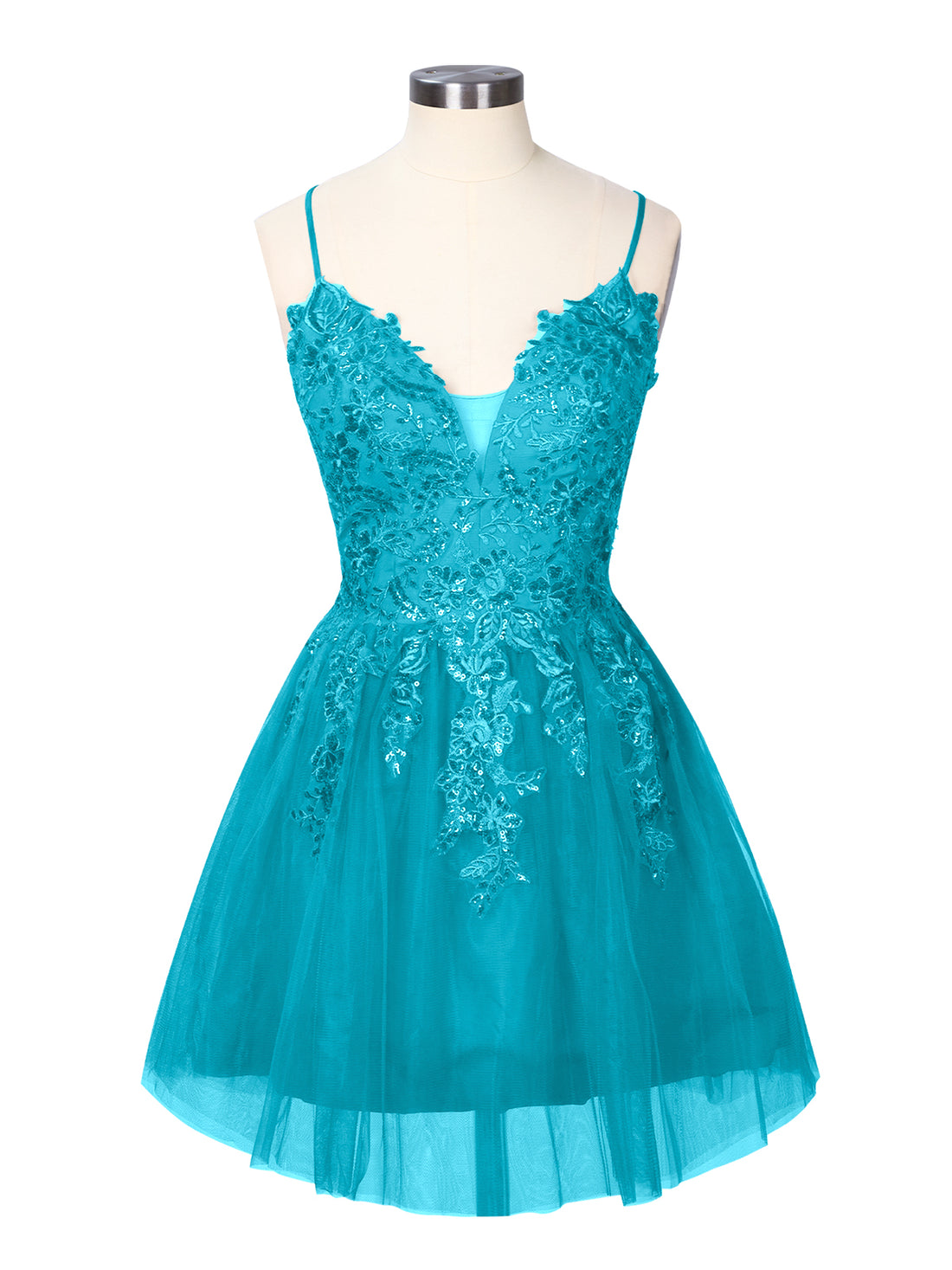 Applique Soft Tulle Mini Dress 