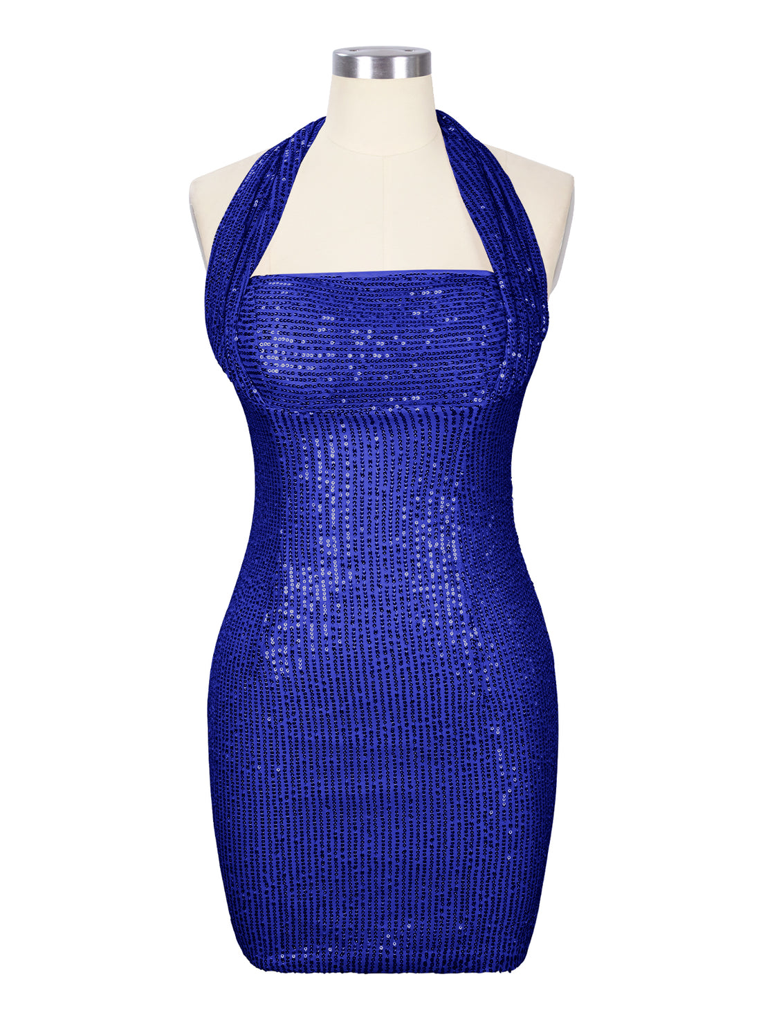 Halter Sequin Sheath Mini Dress 