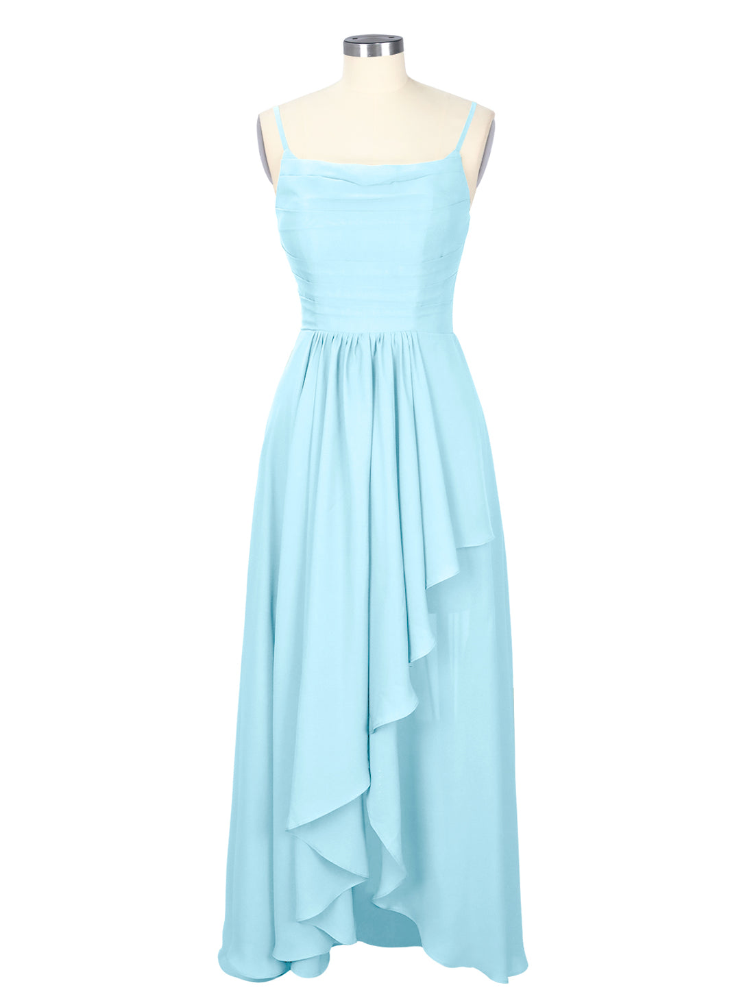 Spaghetti Asymmetrical Bridesmaid Dress 