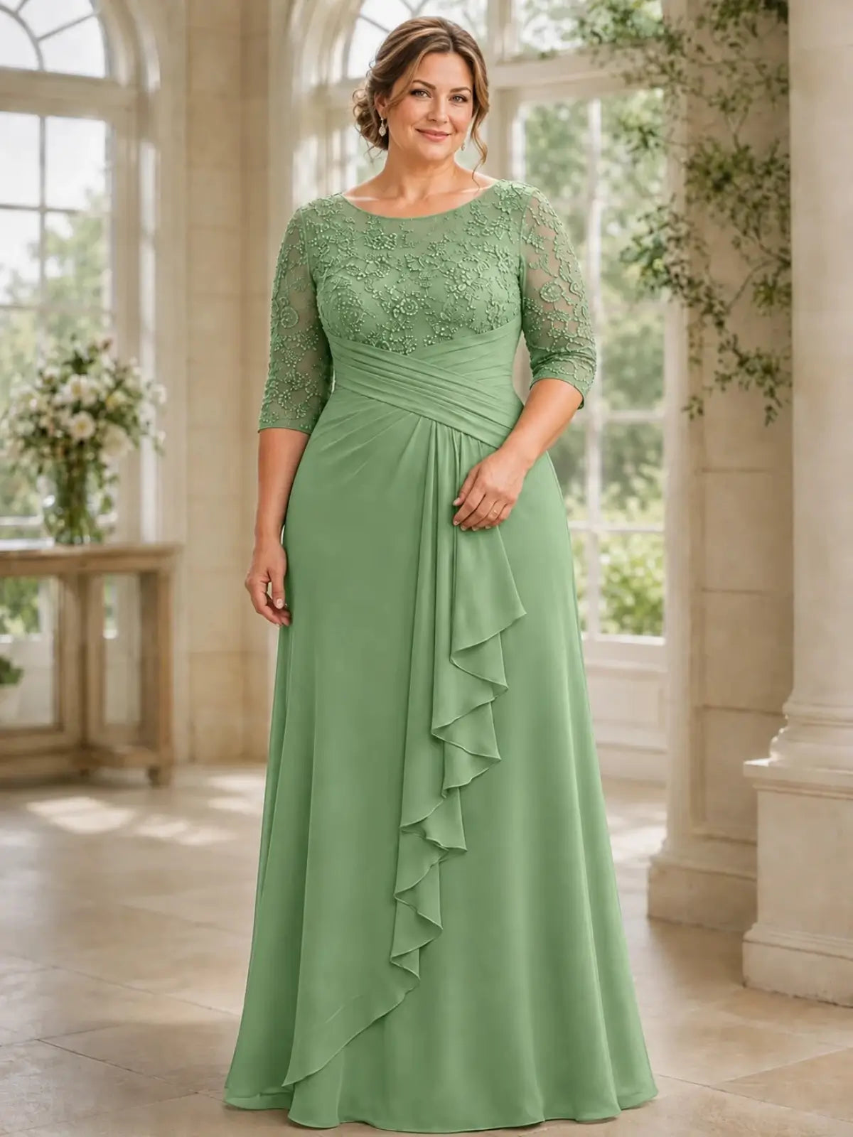 A-line Chiffon Mother of the Bride Dress