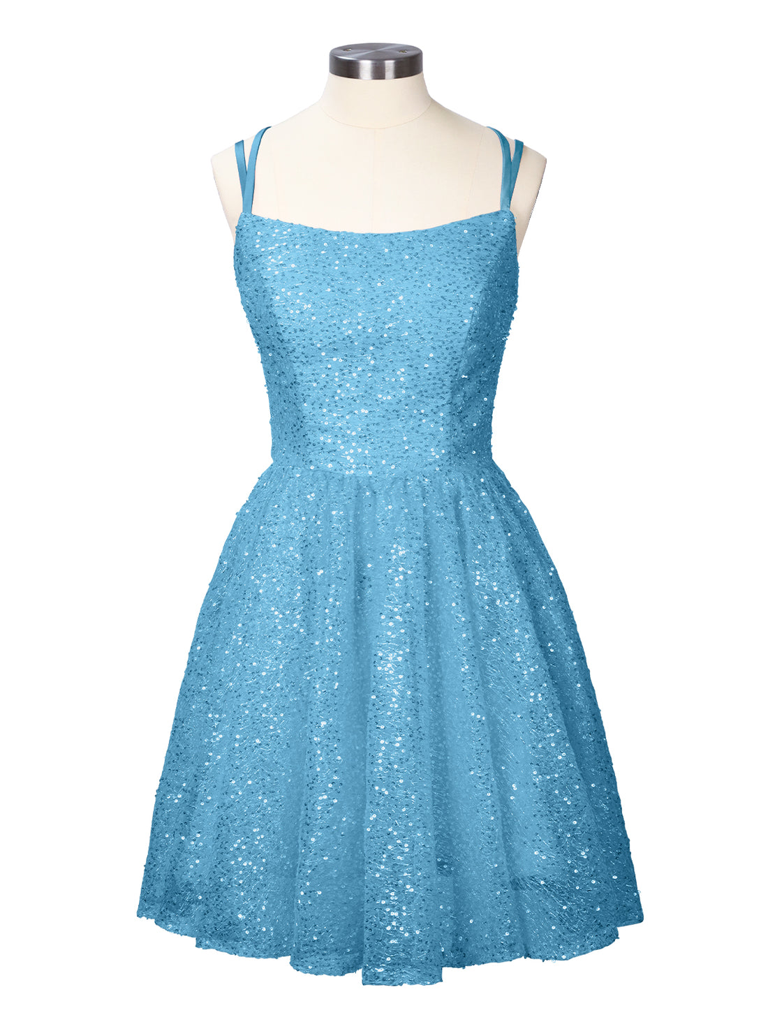 Sparkly Sequined A-line Mini Dress 