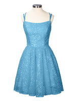 Sparkly Sequined A-line Mini Dress 