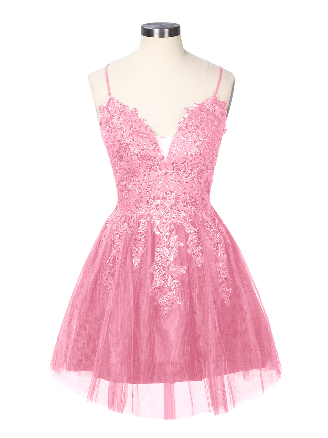 Applique Soft Tulle Mini Dress 