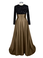 Sequin Jewel Neckline Prom Dress 