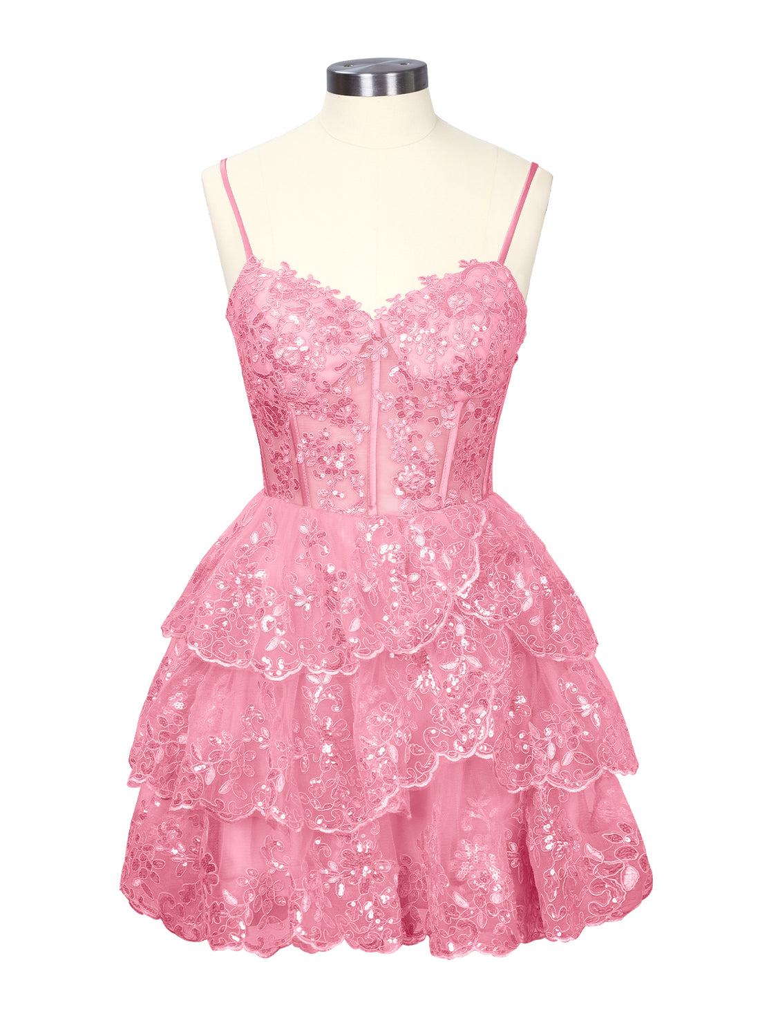 Sequin Appliques Mini Dress 
