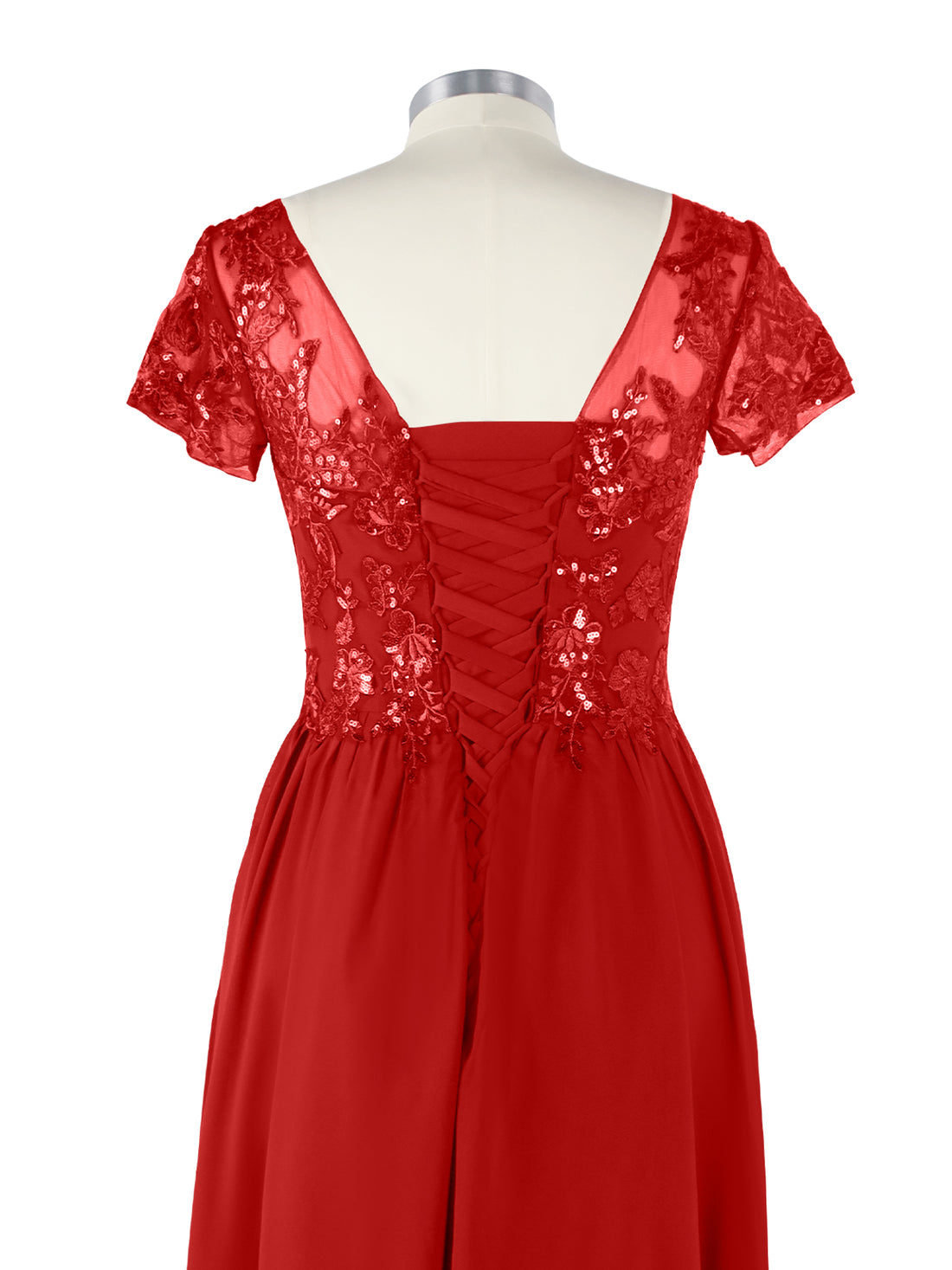 Short Sleeves Chiffon Dress 