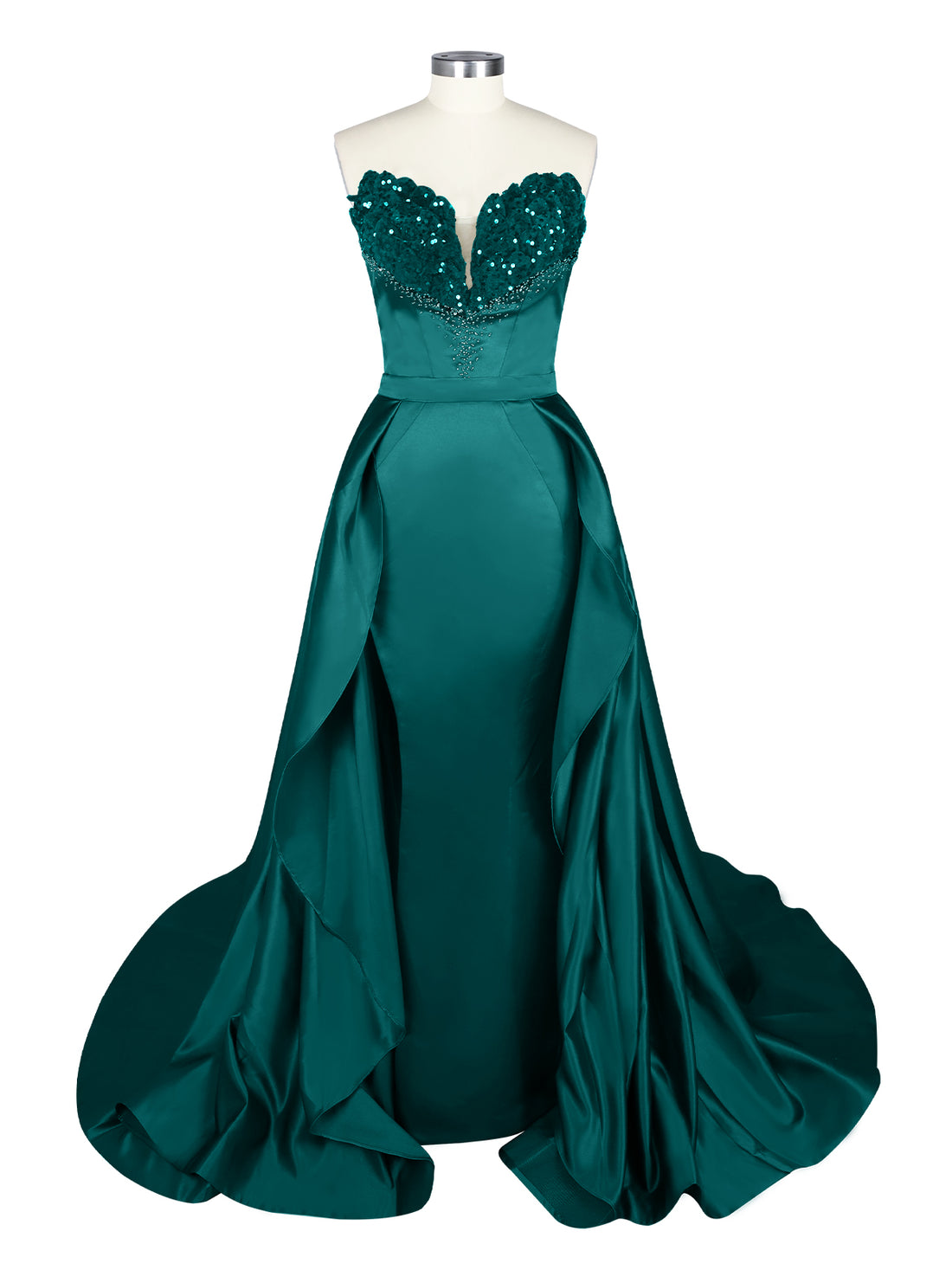 Strapless Sequin Prom Dress 