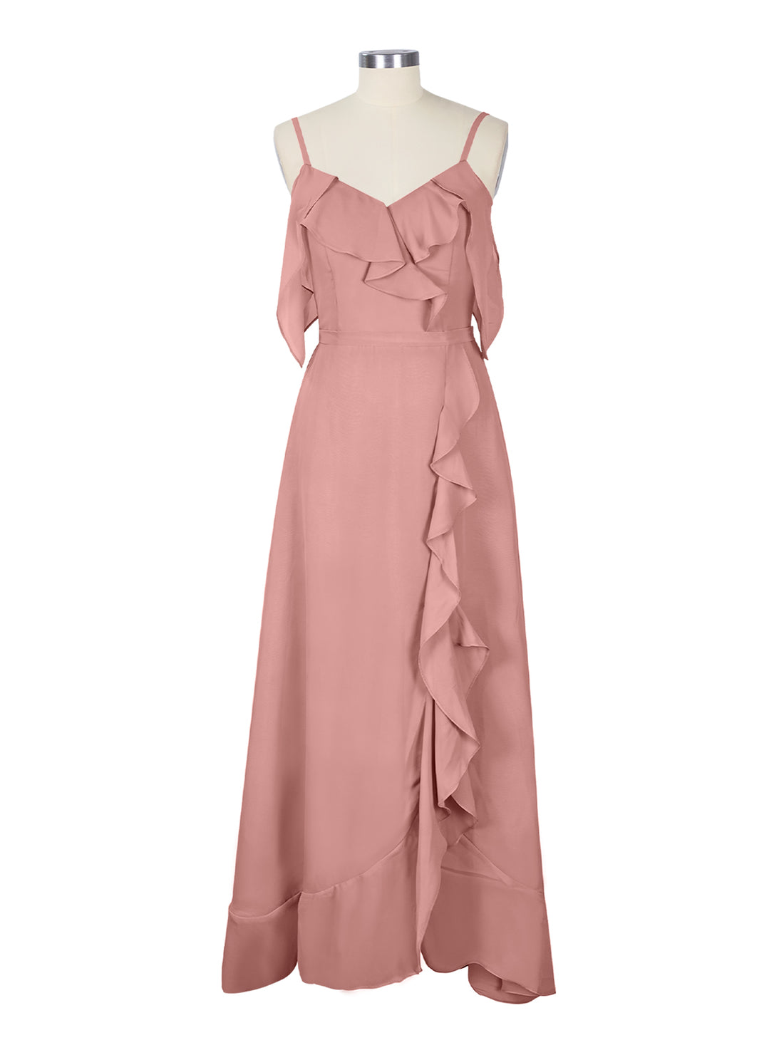Flowy Spaghetti Bridesmaid Dress 