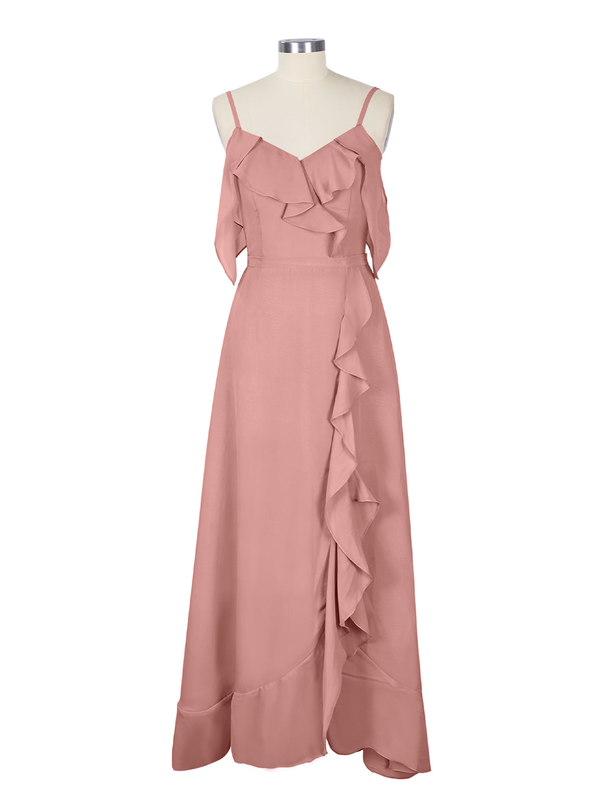 Flowy Spaghetti Bridesmaid Dress 
