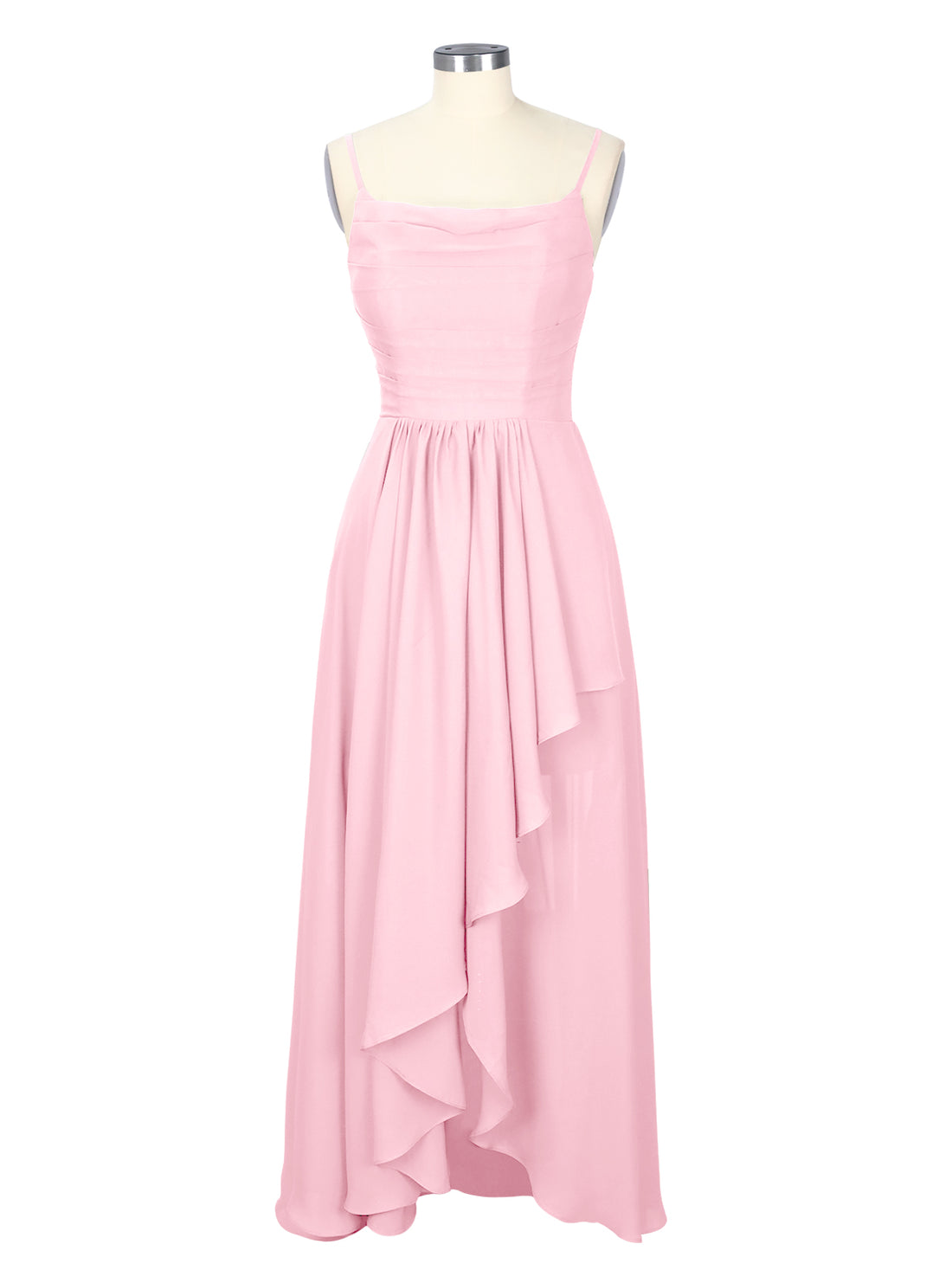 Spaghetti Asymmetrical Bridesmaid Dress 