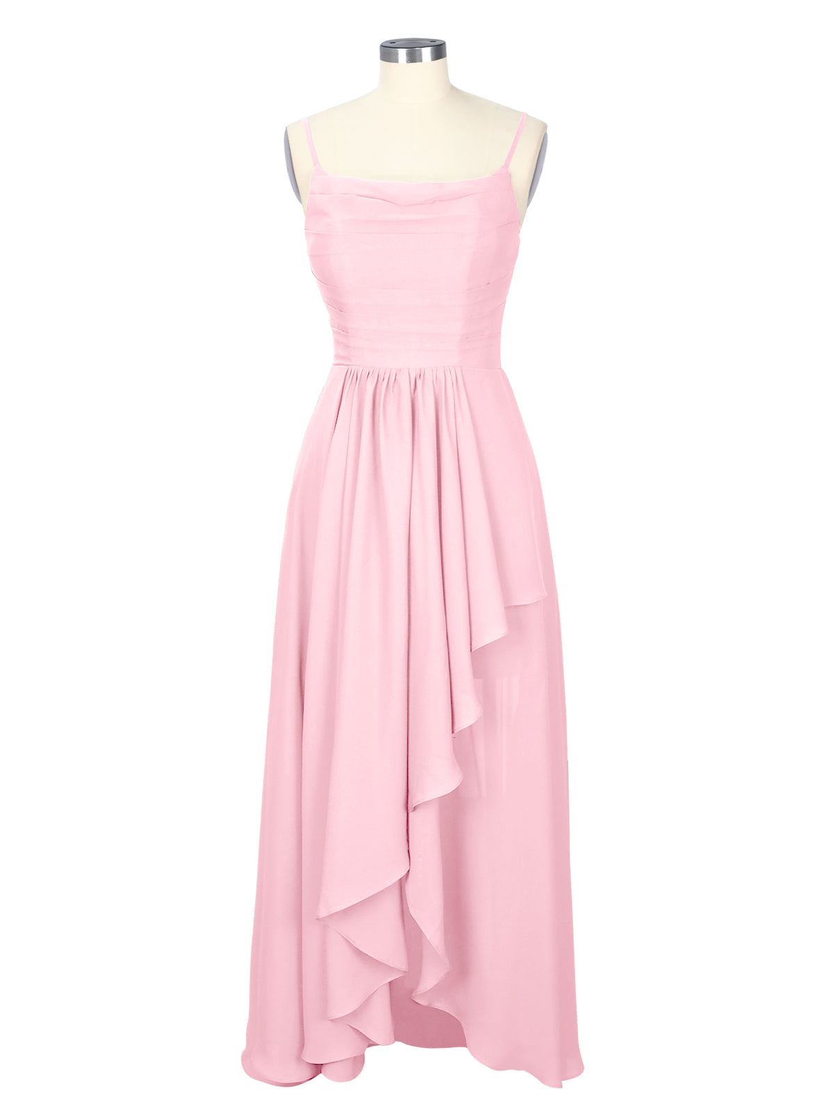 Spaghetti Asymmetrical Bridesmaid Dress 