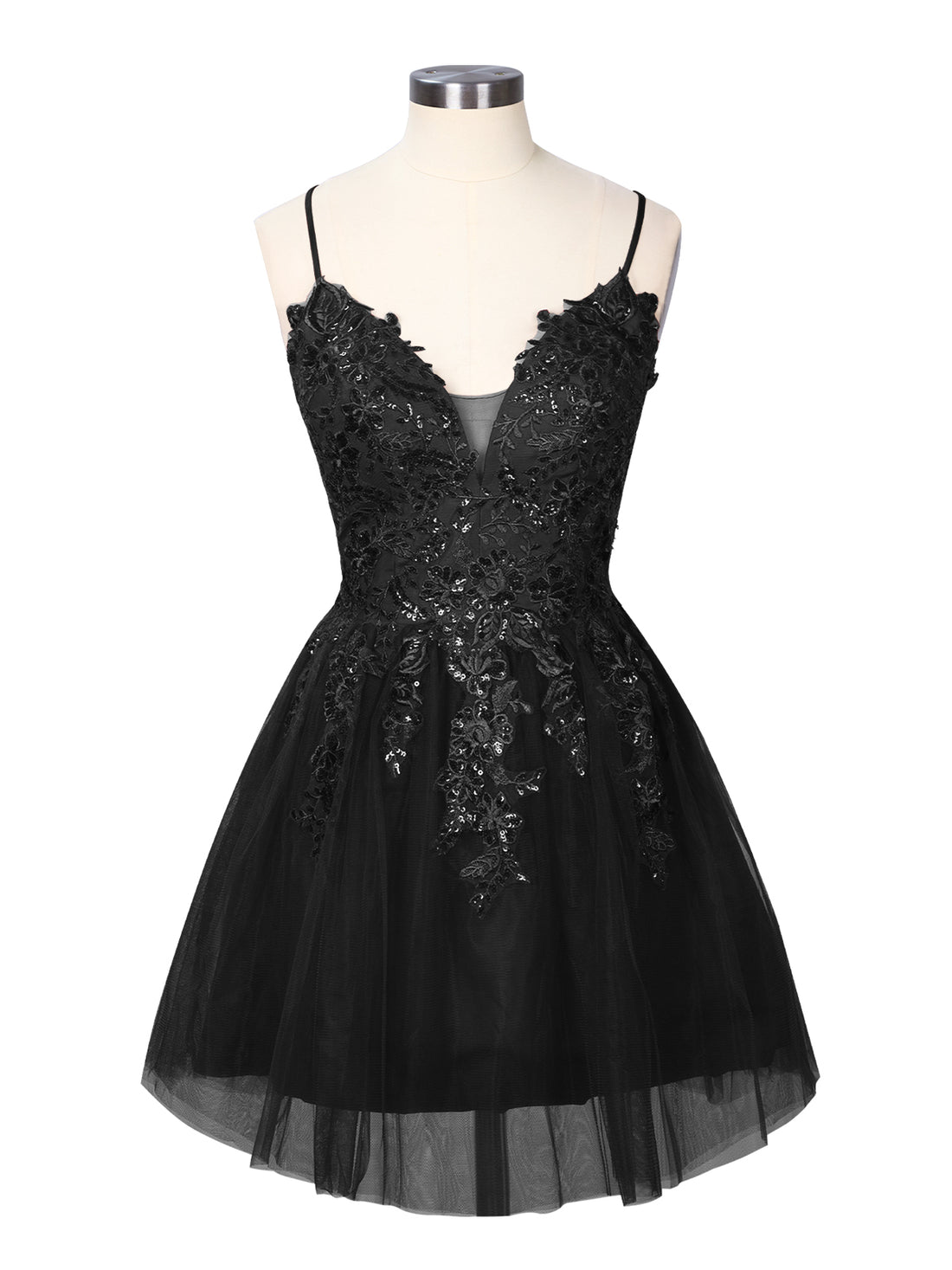 Applique Soft Tulle Mini Dress 