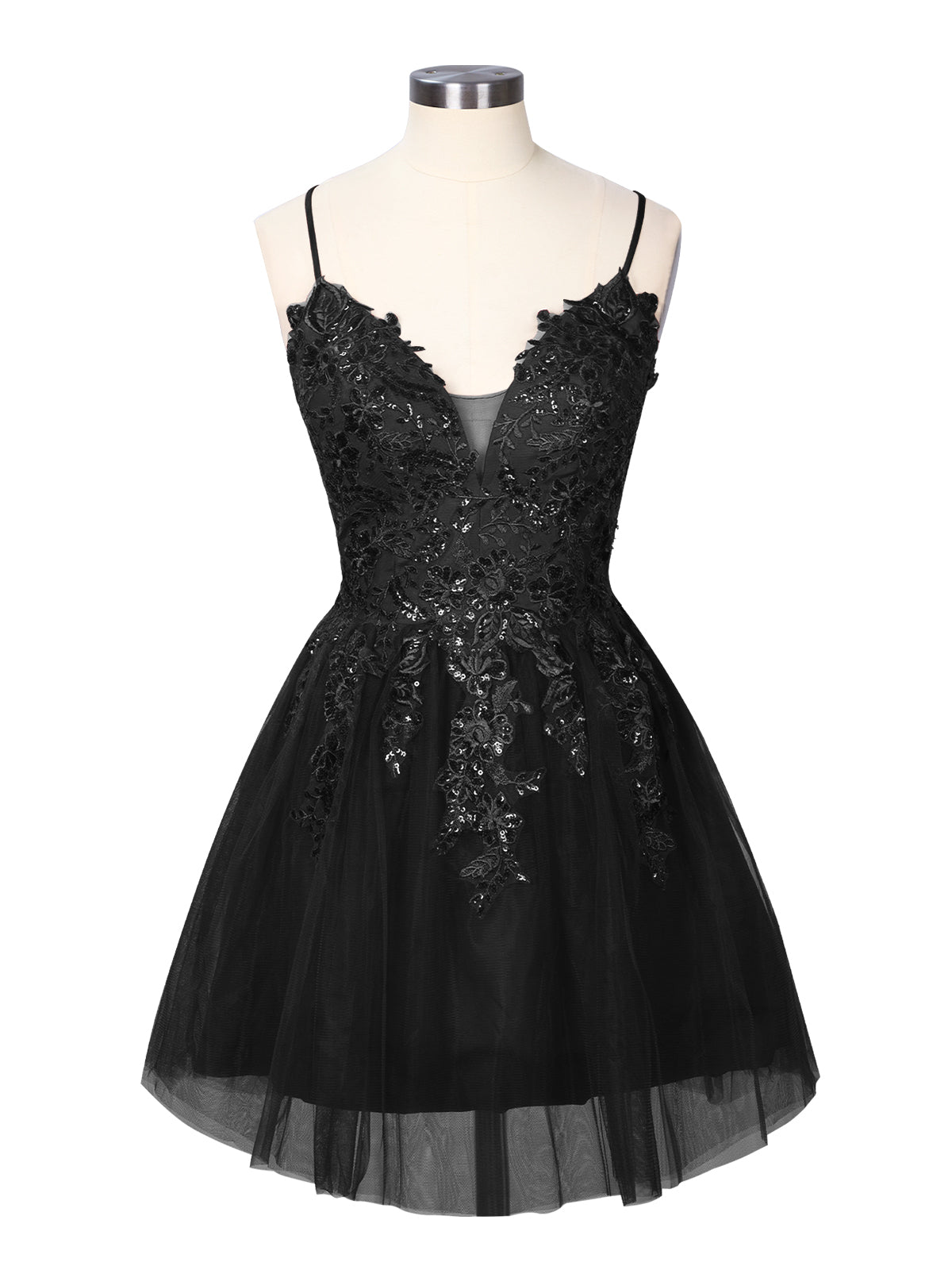 Applique Soft Tulle Mini Dress 