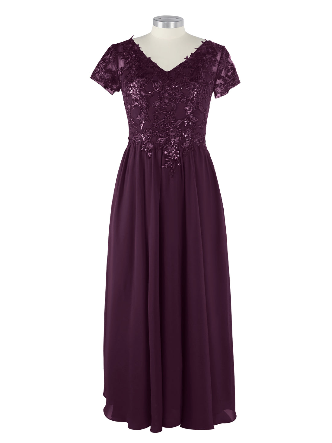 Short Sleeves Chiffon Dress 