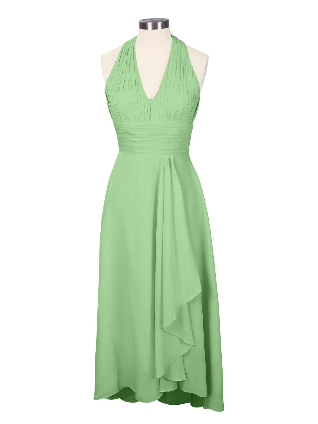 Ruched Halter Bridesmaid Dress 