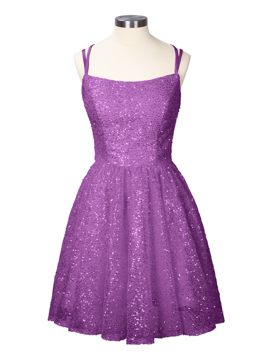 Sparkly Sequined A-line Mini Dress 