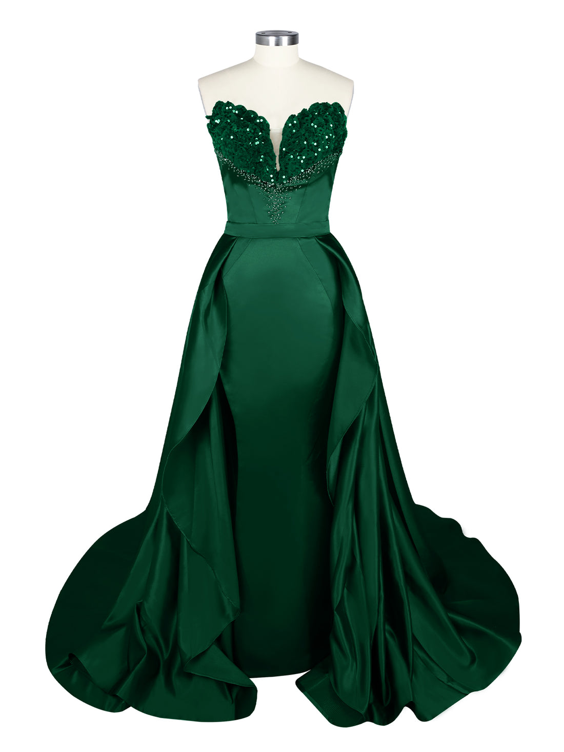 Strapless Sequin Prom Dress 