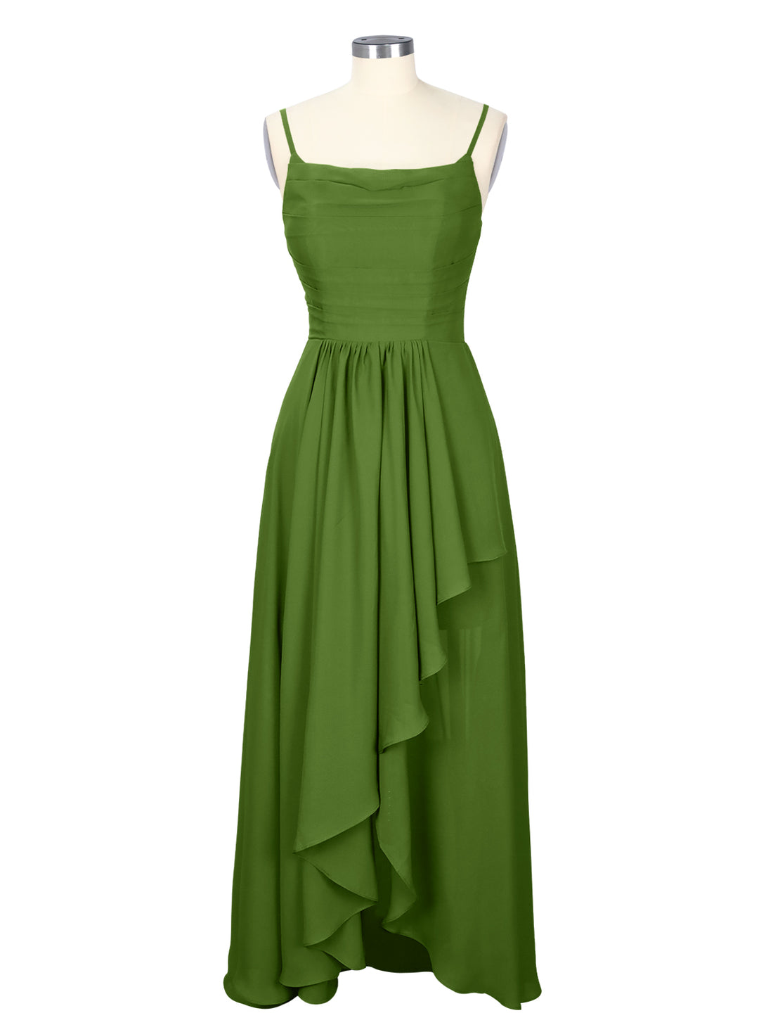 Spaghetti Asymmetrical Bridesmaid Dress 