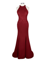 Halter Neckline Trumpet Dress 