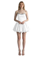 Beading Bubble Hem Mini Dress 