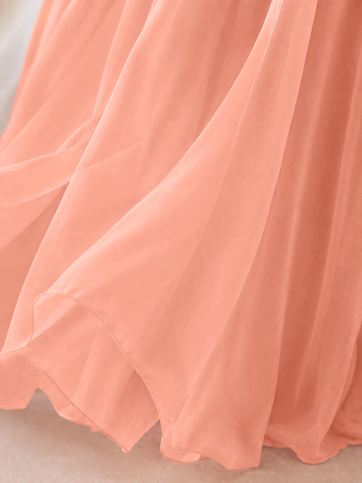 A-line Bridesmaid Dress with Long Bishop Sleeves