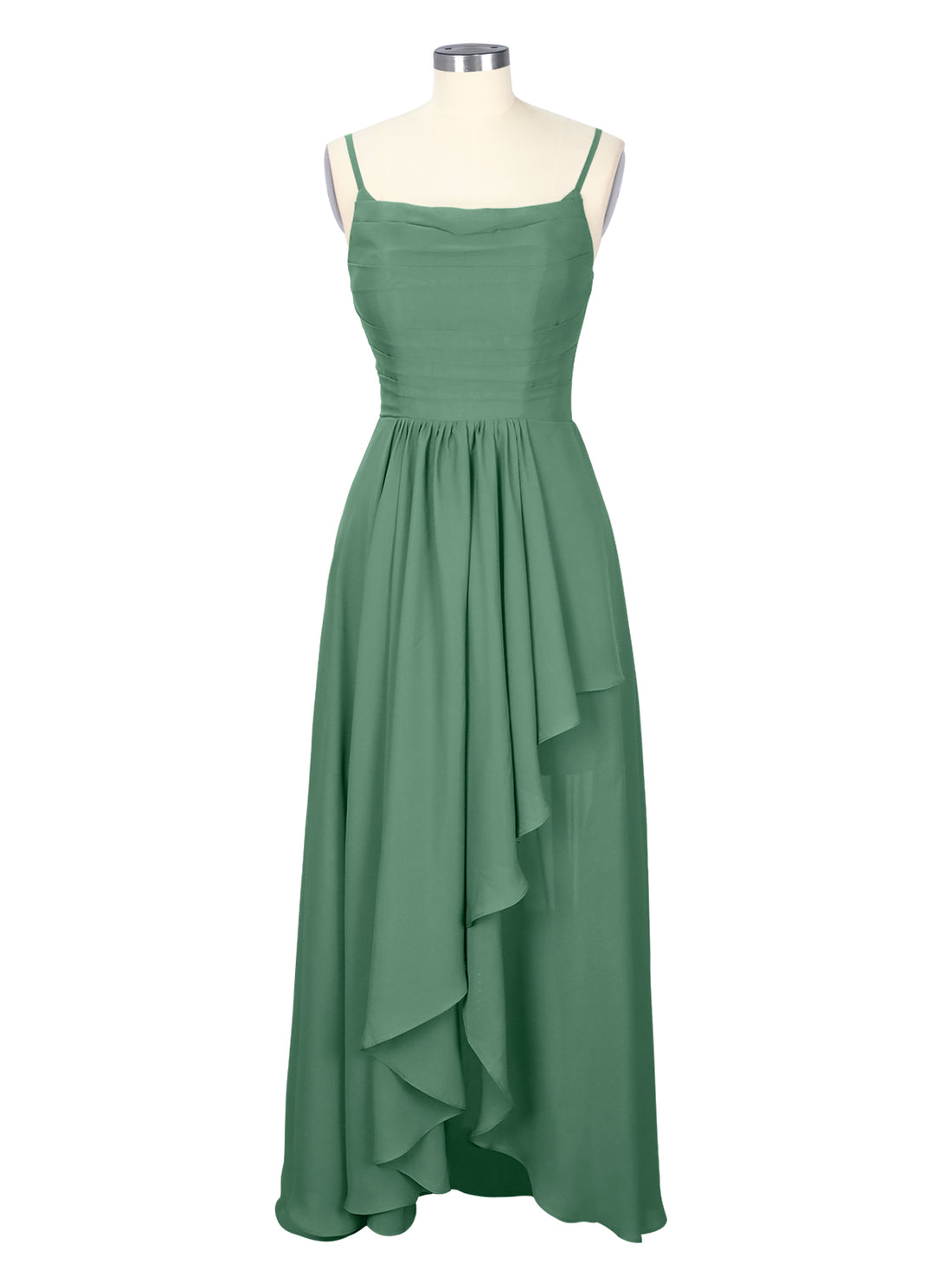 Spaghetti Asymmetrical Bridesmaid Dress 